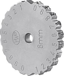 Punch wheel 0 − 9 2 mm