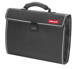 Textile tool case with snap fastener 1
