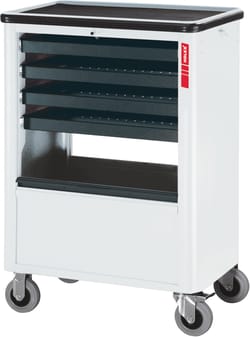 Roller cabinet with 4 pull-out trays 4