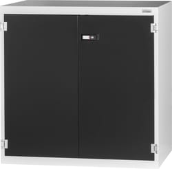 Large-capacity base cabinet with plain sheet metal swing doors 1000 mm