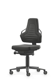 ESD swivel work chair, fabric, with castors, low ESD